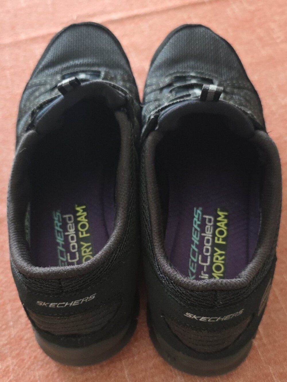 Skechers Women's Black Slip-On Athletic Sneakers - Picture 5 of 11